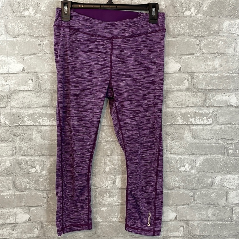 Reebok Purple Space Dyed Cropped Leggings